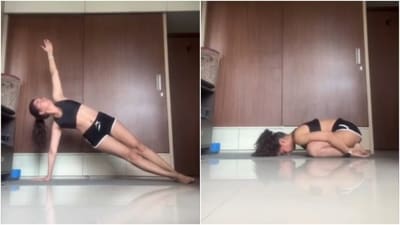 Shruti Seth performed a routine for her Instagram family on the occasion of International Yoga Day. "Here’s to burning bad karma through a regular asana practice and finding peace and tranquility through the breath," read her post. (Instagram) Shruti Seth performed a routine for her Instagram family on the occasion of International Yoga Day. "Here’s to burning bad karma through a regular asana practice and finding peace and tranquility through the breath," read her post. (Instagram)