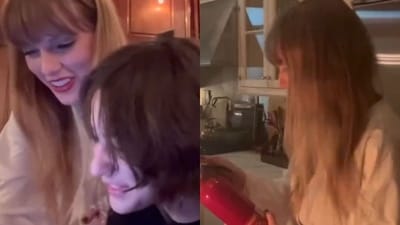 Taylor Swift saves the day when a small fire erupts in her NYC apartment's kitchen during her songwriting session with Gracie Abrams. Taylor Swift saves the day when a small fire erupts in her NYC apartment's kitchen during her songwriting session with Gracie Abrams.