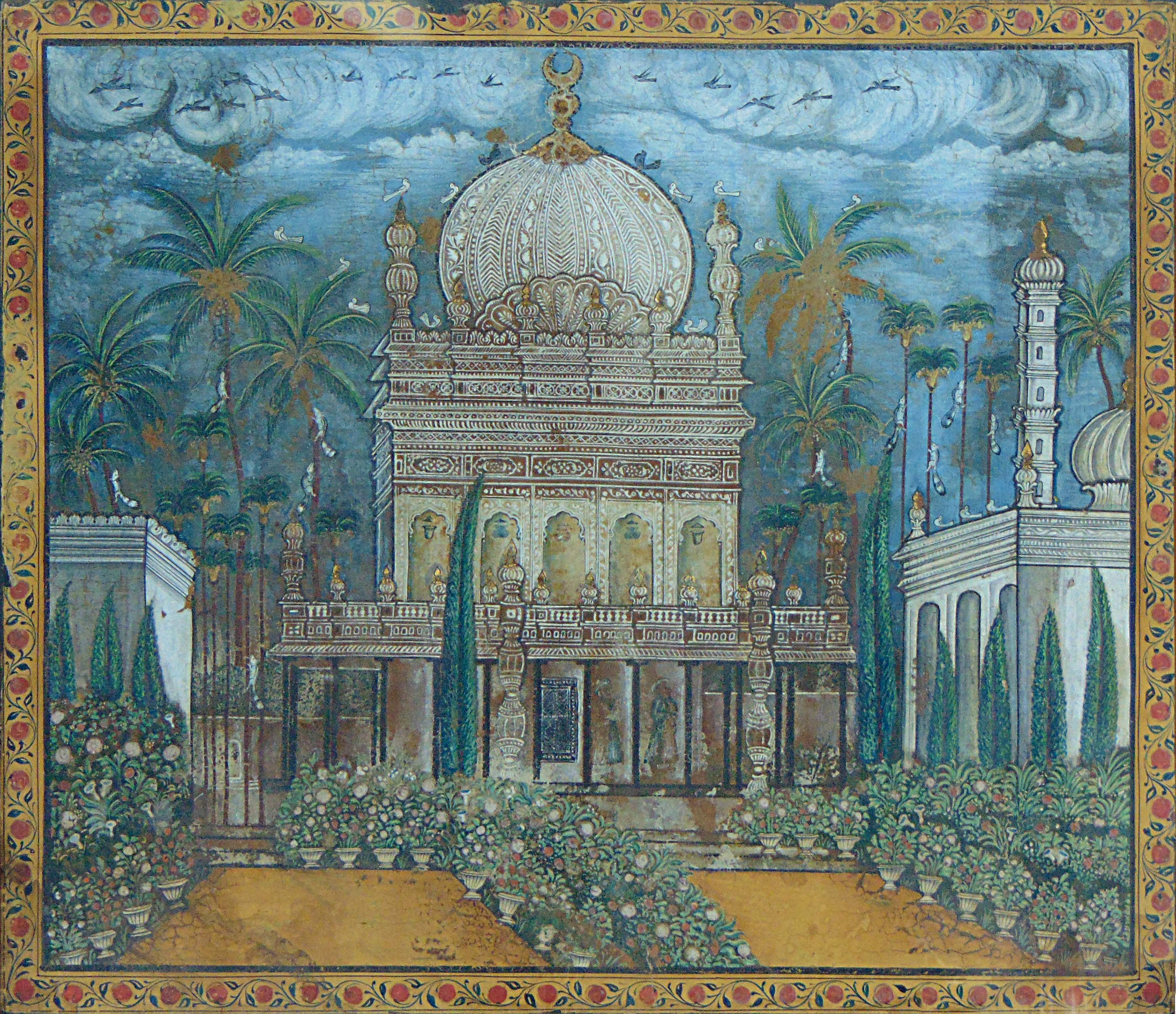 A rare landscape depicts the mausoleum of Tipu Sultan (1751-1799). (Courtesy Ramsingh Museum) A rare landscape depicts the mausoleum of Tipu Sultan (1751-1799). (Courtesy Ramsingh Museum)