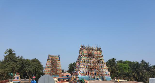 The temple towers at Vaitheeswaran Koil (trichyashok/Shutterstock) The temple towers at Vaitheeswaran Koil (trichyashok/Shutterstock)