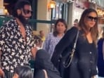 Ranveer Singh and Deepika Padukone were clicked by fans in London. Ranveer Singh and Deepika Padukone were clicked by fans in London.