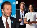 David Beckham, Prince Harry and Meghan Markle