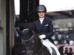 Astride her 12-year-old gelding Magnanimous, Vora was in stellar form throughout her nine-minute routine, and even led the seven-rider competition before being overtaken by Poland’s Katarzyna Milczarek (69.304 points). Astride her 12-year-old gelding Magnanimous, Vora was in stellar form throughout her nine-minute routine, and even led the seven-rider competition before being overtaken by Poland’s Katarzyna Milczarek (69.304 points).