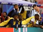 Soccer Football - Euro 2024 - Group D - Netherlands v France - Leipzig Stadium, Leipzig, Germany - June 21, 2024  France's Kylian Mbappe and Marcus Thuram react after the match REUTERS/Kai Pfaffenbach