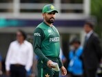 Pakistan's captain Babar Azam waits for the coin toss before the beginning of the ICC Men's T20 World Cup cricket match between Ireland and Pakistan Pakistan's captain Babar Azam waits for the coin toss before the beginning of the ICC Men's T20 World Cup cricket match between Ireland and Pakistan