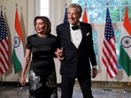 Former Speaker of the House Rep. Nancy Pelosi (D-CA) and her husband Paul Pelosi arrive to attend the State Dinner hosted by President Biden for India's Prime Minister Narendra Modi at the White House in Washington, U.S., June 22, 2023. REUTERS/Julia Nikhinson/File Photo