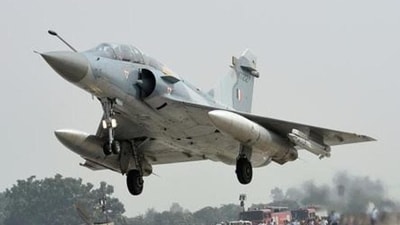 A Mirage 2000 fighter aircraft taking off (PTI) A Mirage 2000 fighter aircraft taking off (PTI)