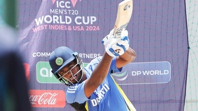 India's Sanju Samson during a practice session ahead of the Super 8 match against Bangladesh (Surjeet Yadav) India's Sanju Samson during a practice session ahead of the Super 8 match against Bangladesh (Surjeet Yadav)