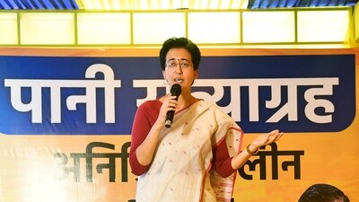 Delhi water minister Atishi, on the second day of her fast over the water crisis, promised to continue her agitation until the Haryana government supplies water to the national capital. (ANI) Delhi water minister Atishi, on the second day of her fast over the water crisis, promised to continue her agitation until the Haryana government supplies water to the national capital. (ANI)