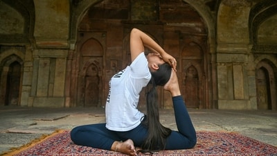 2. Next, Mona Singh revealed that she opted out of gym and switched to Yoga. (Photo by ARUN SANKAR / AFP) 2. Next, Mona Singh revealed that she opted out of gym and switched to Yoga. (Photo by ARUN SANKAR / AFP)