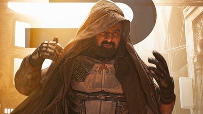 Prabhas in a still from Nag Ashwin's Kalki 2898 AD. Prabhas in a still from Nag Ashwin's Kalki 2898 AD.