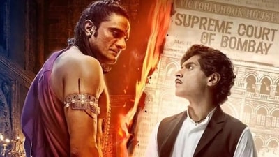 Maharaj Review: Jaideep Ahlawat and Junaid Khan in a still from the Netflix film. Maharaj Review: Jaideep Ahlawat and Junaid Khan in a still from the Netflix film.