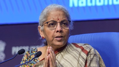 New Delhi: Union Finance Minister Nirmala Sitharaman addresses a press conference after the 53rd GST Council Meeting, in New Delhi, Saturday, June 22, 2024. (PTI Photo/Kamal Singh)(PTI06_22_2024_000360A) (PTI) New Delhi: Union Finance Minister Nirmala Sitharaman addresses a press conference after the 53rd GST Council Meeting, in New Delhi, Saturday, June 22, 2024. (PTI Photo/Kamal Singh)(PTI06_22_2024_000360A) (PTI)