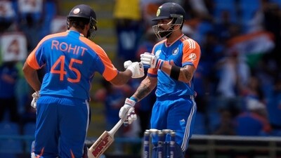 Bangladesh won the toss and chose to bowl first. India stayed aggressive throughout the innings starting with Virat Kohli and Rohit Sharma putting up an opening stand of 39 runs in 22 balls. (PTI) Bangladesh won the toss and chose to bowl first. India stayed aggressive throughout the innings starting with Virat Kohli and Rohit Sharma putting up an opening stand of 39 runs in 22 balls. (PTI)