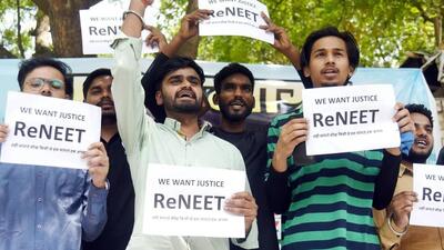 Students demanding retest for NEET examination (File Photo) Students demanding retest for NEET examination (File Photo)