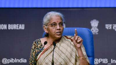 Union finance minister Nirmala Sitharaman addresses a press conference after the 53rd GST Council Meeting, at the National Media Center in New Delhi on Saturday. (ANI) Union finance minister Nirmala Sitharaman addresses a press conference after the 53rd GST Council Meeting, at the National Media Center in New Delhi on Saturday. (ANI)