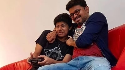 Or pictures like this playful one with his son Jason Sanjay, playing video games, to give a peek into his private life. Or pictures like this playful one with his son Jason Sanjay, playing video games, to give a peek into his private life.