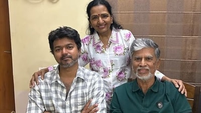 Vijay’s father is a director-actor known for making films that focus on social issues and call for accountability. Vijay’s father is a director-actor known for making films that focus on social issues and call for accountability.