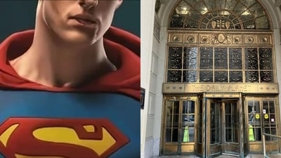 The Leader Building on Superior Avenue is being repurposed into the Daily Planet building for James Gunn's Superman. ( Right Image: @dcuworld/X) The Leader Building on Superior Avenue is being repurposed into the Daily Planet building for James Gunn's Superman. ( Right Image: @dcuworld/X)