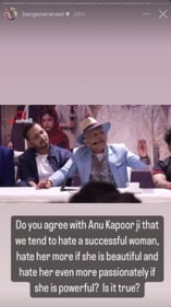 Kangana posted a clip of Annu from the press conference. Kangana posted a clip of Annu from the press conference.