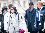 Indian-Swiss billionaire family members Namrata Hinduja (L) and Ajay Hinduja (2ndR) arrive at the Geneva's courthouse with their lawyers Yael Hayat (C) and Robert Assael (R). Indian-Swiss billionaire family members Namrata Hinduja (L) and Ajay Hinduja (2ndR) arrive at the Geneva's courthouse with their lawyers Yael Hayat (C) and Robert Assael (R).