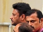 Kannada actor Darshan Thoogudeepa in Bengaluru. Kannada actor Darshan Thoogudeepa in Bengaluru.