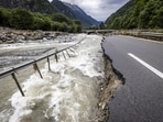 The highway A13 between Lostallo and Soazza is seen destroyed by the force of the Moesa river, caused by heavy rain in the Misox valley, in Lostallo, southern Switzerland, Sunday, June 23, 2024. Authorities in Switzerland say rescuers have found the body of one of three people who had gone missing on Saturday after massive thunderstorms and rainfall in the southeast of the county caused a rockslide. Switzerland faces severe flooding: Rail services to Zermatt disrupted, Misox Valley buried in landslide rubble The highway A13 between Lostallo and Soazza is seen destroyed by the force of the Moesa river, caused by heavy rain in the Misox valley, in Lostallo, southern Switzerland, Sunday, June 23, 2024. Authorities in Switzerland say rescuers have found the body of one of three people who had gone missing on Saturday after massive thunderstorms and rainfall in the southeast of the county caused a rockslide. Switzerland faces severe flooding: Rail services to Zermatt disrupted, Misox Valley buried in landslide rubble