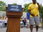 U.S. Rep. Jamaal Bowman (D-NY) speaks during a rally at St. Mary's Park on June 22, 2024 in the Bronx borough of New York City. U.S. Rep. Jamaal Bowman (D-NY) speaks during a rally at St. Mary's Park on June 22, 2024 in the Bronx borough of New York City.