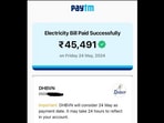 Snapshot of the bill payment done by Jasveer Singh. Snapshot of the bill payment done by Jasveer Singh.