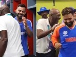 Viv Richards meets Indian players after their win against Bangladesh in T20 World Cup Viv Richards meets Indian players after their win against Bangladesh in T20 World Cup
