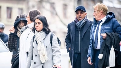 Swiss billionaire family members Namrata Hinduja (L) and Ajay Hinduja (2ndR) arrive at the Geneva's courthouse with their lawyers Yael Hayat (C) and Robert Assael (R). (AFP) Swiss billionaire family members Namrata Hinduja (L) and Ajay Hinduja (2ndR) arrive at the Geneva's courthouse with their lawyers Yael Hayat (C) and Robert Assael (R). (AFP)