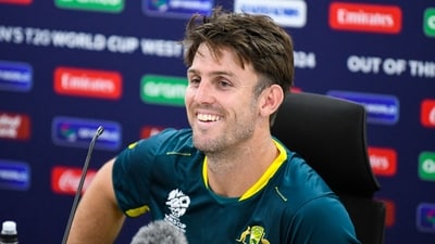 Mitchell Marsh of Australia speaks during a press conference. (AFP) Mitchell Marsh of Australia speaks during a press conference. (AFP)
