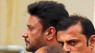 Kannada actor Darshan Thoogudeepa in Bengaluru. (PTI) Kannada actor Darshan Thoogudeepa in Bengaluru. (PTI)