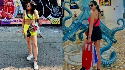 Actor Sara Ali Khan recently vacationed in the USA with her friends, sharing pictures of the trip on her Instagram account. Actor Sara Ali Khan recently vacationed in the USA with her friends, sharing pictures of the trip on her Instagram account.