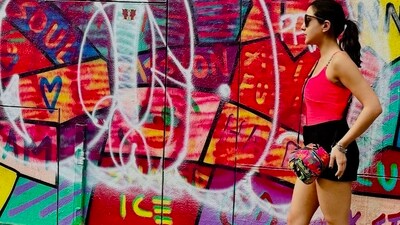 Sara clearly made the most of her time there, soaking in the street art and culture of the city. Sara clearly made the most of her time there, soaking in the street art and culture of the city.