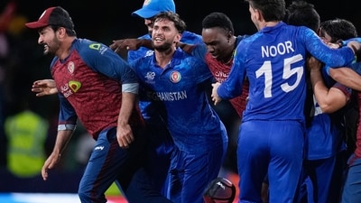 Afghanistan defeated Australia by 21 runs in their T20 World Cup Super 8 fixture, in Kingstown. (AP) Afghanistan defeated Australia by 21 runs in their T20 World Cup Super 8 fixture, in Kingstown. (AP)
