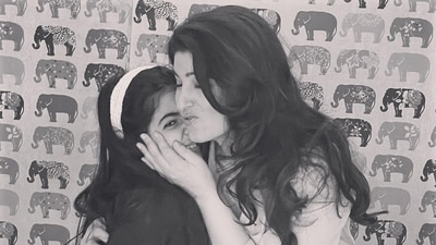 Twinkle Khanna with her and Akshay Kumar's daughter Nitara. (File Photo) Twinkle Khanna with her and Akshay Kumar's daughter Nitara. (File Photo)