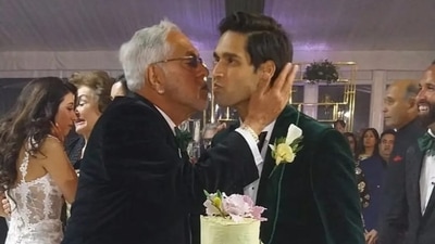 Fugitive Indian businessman Vijay Mallya seen at son Sidhartha's wedding in the UK.