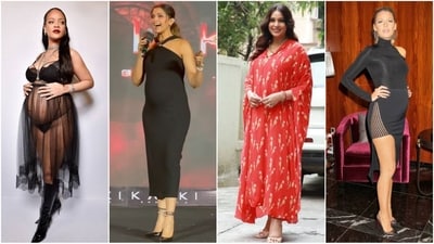 Heels during pregnancy? Yes, you heard it right. From Deepika Padukone to Rihanna, these celebrities are redefining maternity fashion with their super stylish looks paired with chic high heels. They prove that maternity fashion can be both fun and stylish, whether it's a sheer nude dress paired with boots or a bodycon dress with strappy heels. Here's a look at all the popular stars who have showcased their baby bump in style. Scroll down to take some fashion notes! (Pinterest) Heels during pregnancy? Yes, you heard it right. From Deepika Padukone to Rihanna, these celebrities are redefining maternity fashion with their super stylish looks paired with chic high heels. They prove that maternity fashion can be both fun and stylish, whether it's a sheer nude dress paired with boots or a bodycon dress with strappy heels. Here's a look at all the popular stars who have showcased their baby bump in style. Scroll down to take some fashion notes! (Pinterest)