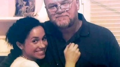 Old picture of Meghan Markle with her father Thomas Markle. Old picture of Meghan Markle with her father Thomas Markle.