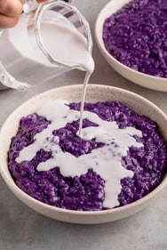 Purple Yam Porridge is a vibrant, antioxidant-rich dish offering a sweet and creamy start to your day. (Pinterest)