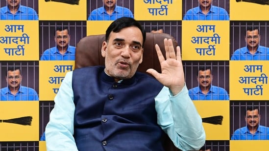 AAP leader Gopal Rai. (Vipin Kumar/ Hindustan Times)