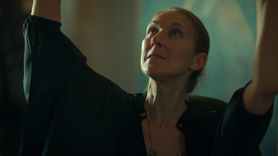 Celine Dion in a still from the documentary.