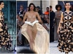 Kendall Jenner and Katy Perry steal the show in risqué outfits at Paris fashion event.