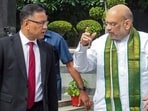 Union home minister Amit Shah and Intelligence Bureau (IB) director Tapan Deka at the IB headquarters. Union home minister Amit Shah and Intelligence Bureau (IB) director Tapan Deka at the IB headquarters.