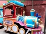 Toy train in which the 11-year-old boy was taking the ride. (Pic Courtesy: Gagandeep Singh X) 