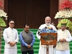 Prime Minister Narendra Modi addresses the media before the beginning of the first session of the 18th Lok Sabha.