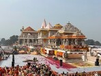 A general view of the audience during the opening of the Ram Temple in Ayodhya on January 22. A general view of the audience during the opening of the Ram Temple in Ayodhya on January 22.