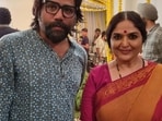 A file photo of filmmaker Sandeep Reddy Vanga with actor Indira Krishna on the set of Animal. A file photo of filmmaker Sandeep Reddy Vanga with actor Indira Krishna on the set of Animal.