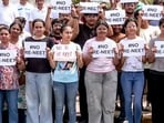 Students protest against NEET-UG retest in Rajkot on Sunday. (ANI) Students protest against NEET-UG retest in Rajkot on Sunday. (ANI)